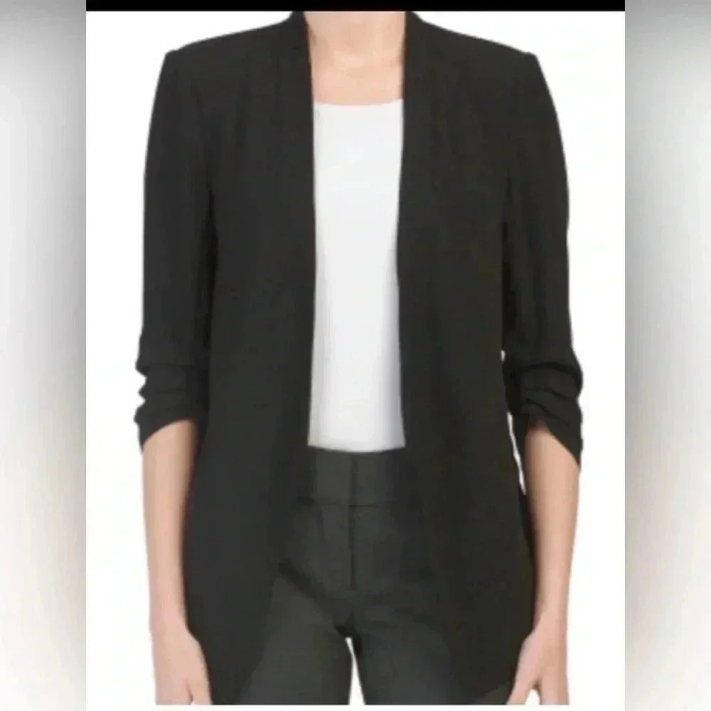 RACHEL ZOE 3/4 Sleeve Blazer in Black Size XS